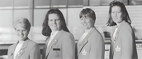 Captain Marlene Stewart Streit, Lorie Kane, Mary Ann Lapointe, Marie-Josee Rouleau